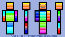 rainbow skin Minecraft Skin