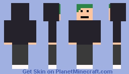 Black Hoodie Boy V2 Minecraft Skin