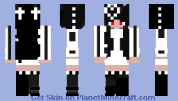 white dressed female Minecraft Skin