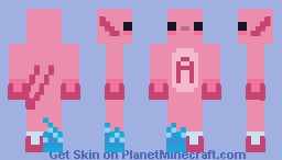 Simplified Axolotl Minecraft Skin