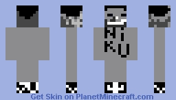 Gigachad but with the inscription ''niku'' Minecraft Skin