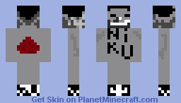 gigachad with the inscription ''niku'' Minecraft Skin
