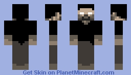 Greyscale Herobrine Minecraft Skin