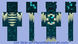 Warden skin with effects Minecraft Skin