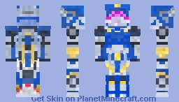 Blue Cop Metal Cardbot Minecraft Skin