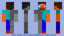 Half Maximum Saturation half Minimum Saturation steve. Minecraft Skin