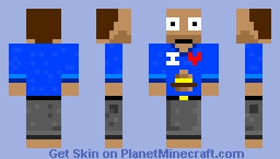 man who loves burgers Minecraft Skin