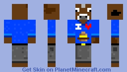 cow who loves burgers Minecraft Skin