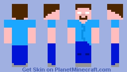 Bare Bones Herobrine Minecraft Skin