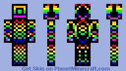 RGB Gamer for Papercraft Minecraft Skin