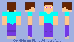 Steve (Blue Monkey, V2) Minecraft Skin