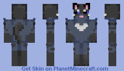 Shifty black and grey cat Minecraft Skin