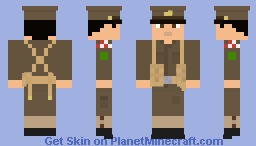 WW2 Canadian Second Lieutenant / Ensign (4th Canadian (Armoured) Division) Minecraft Skin