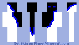 black half and half with blue stripe sweaty skin (more colour combos) Minecraft Skin