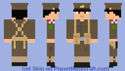 WW2 Canadian Second Lieutenant / Ensign (4th Canadian (Armoured) Division) v2 Minecraft Skin