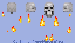 Skull On Fire Minecraft Skin