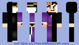 Evil Witch Queen Snow White and the seven Dwarves Half Queen and Half Hag Minecraft Skin