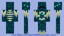 Warden with effects Minecraft Skin