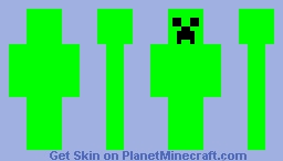 Neon creeper Minecraft Skin