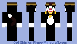 Little Cat Bee ( Dr Seuss The cat in the Hat Comes Back) Black and yellow hat and bow Minecraft Skin