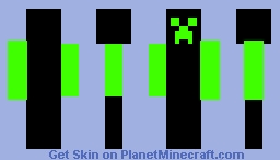 Neon creeper Minecraft Skin
