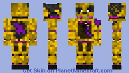 William Afton Inside Of Spring-Bonnie (Withered) Minecraft Skin