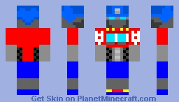 Optimus Prime but for Papercraft Minecraft Skin