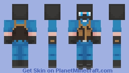 blue mercenary Minecraft Skin