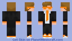 Skiddzie But Orange Minecraft Skin