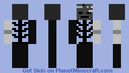 Wither skeleton with prostitic arm Minecraft Skin