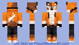 KubaBabilon [Fox Edition] - Amber Axolotls Isle To Glory X Streamers Against Cancer Minecraft Skin