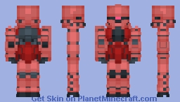MS-06S Zaku II Commander Type (Char Aznable) Minecraft Skin
