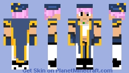 (Fixed) Pink hair femboy twink tank top binder sumer wizard adventurer Minecraft Skin