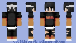 Sapnap Black and Orange shirt Minecraft Skin