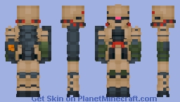 MS-06D Zaku Desert Type Minecraft Skin