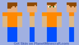 orenge shirt guy (updated) Minecraft Skin