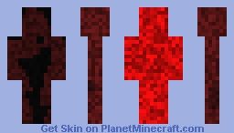 red to black Minecraft Skin