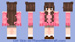 Pink Sweater Girl Minecraft Skin