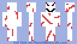 Scary ghost gamer with blood Minecraft Skin
