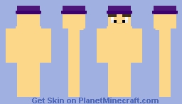 Grouchy Guy in the Purple Hat Minecraft Skin