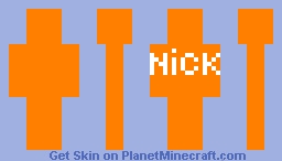 Orange Guy with Nick Logo From Nickelodeon Minecraft Skin