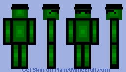 Cool Green Shaded Guy With Shades Minecraft Skin