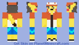 Chase but as a Pikachu Minecraft Skin
