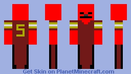 Jayden Daniels Skeleton "Red" Washington Commanders Minecraft Skin