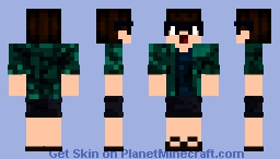 One of TheActualAqua's Minecraft skins but with darkened clothing Minecraft Skin