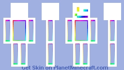 revamped rainbow box skin Minecraft Skin