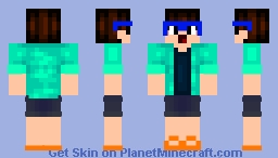 TheActualAqua's old skin Minecraft Skin