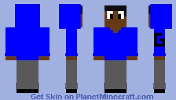 blue sweat boy Minecraft Skin