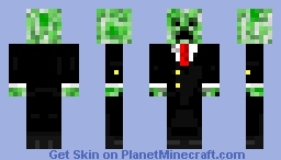 Creeper in suit Minecraft Skin