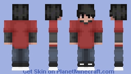 Red shirt boy Minecraft Skin